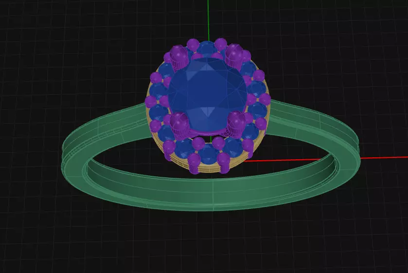 32 Prong Diamond Engagement Ring 3D print model_0