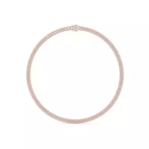 Round Diamond Cuban Link Necklace 3DM STL Video