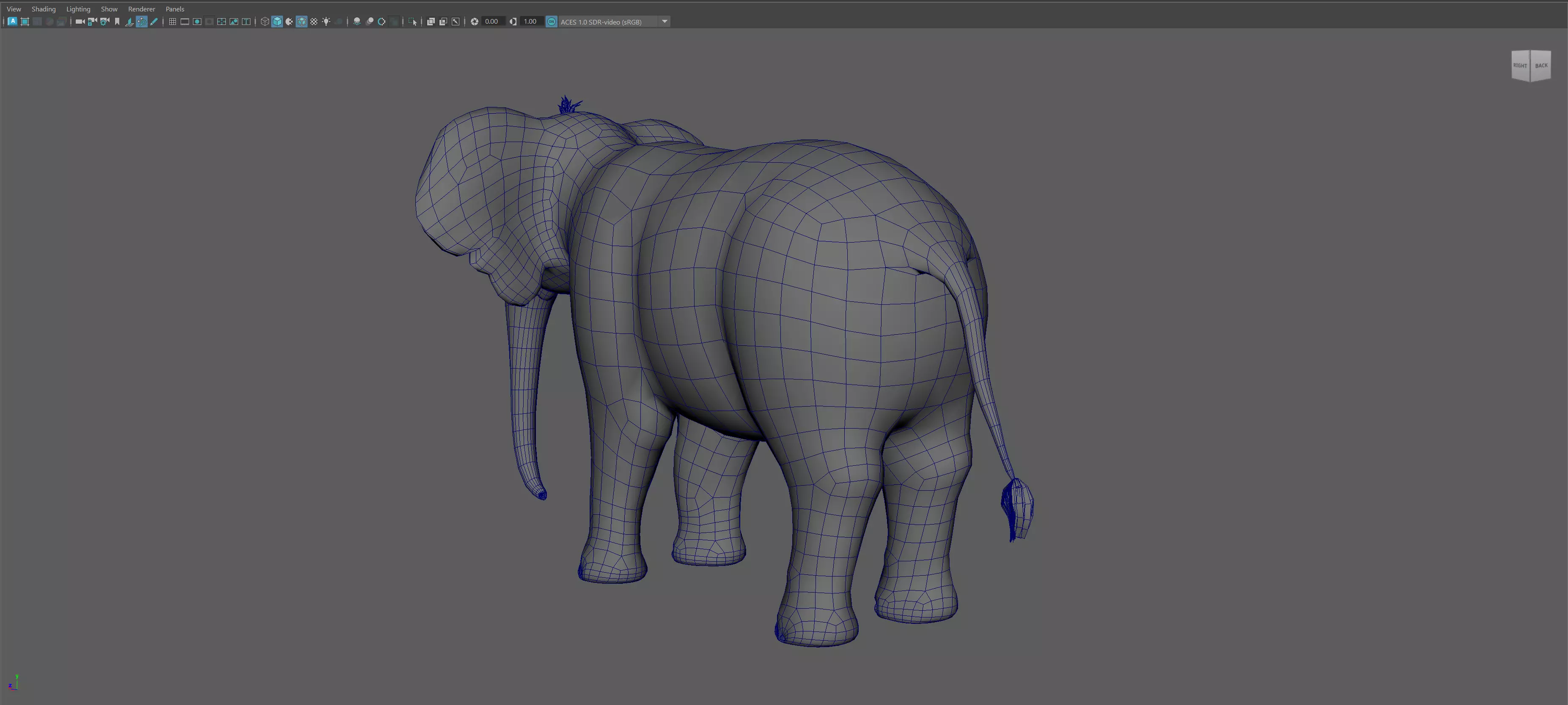 Cartoon Elephant - MAYA Rigged and Blender Rigged Low-poly 3D model_18