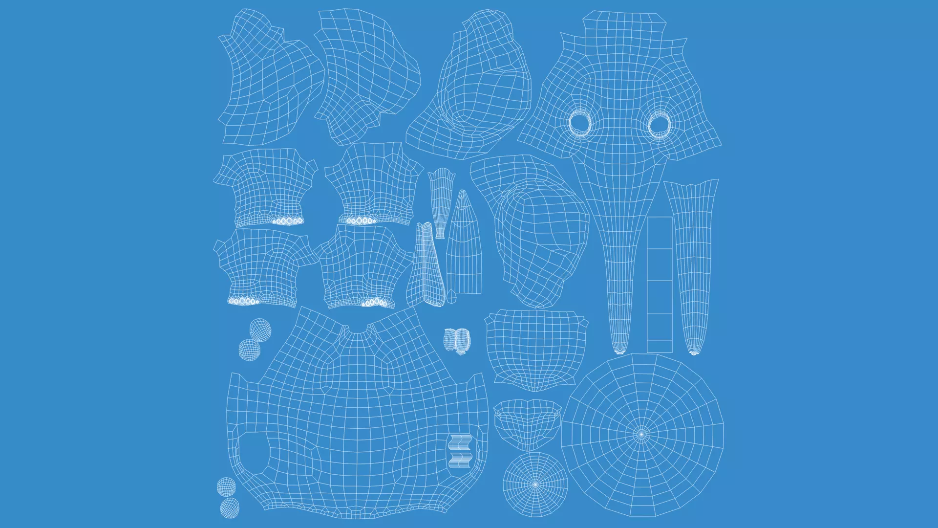 Cartoon Elephant - MAYA Rigged and Blender Rigged Low-poly 3D model_21