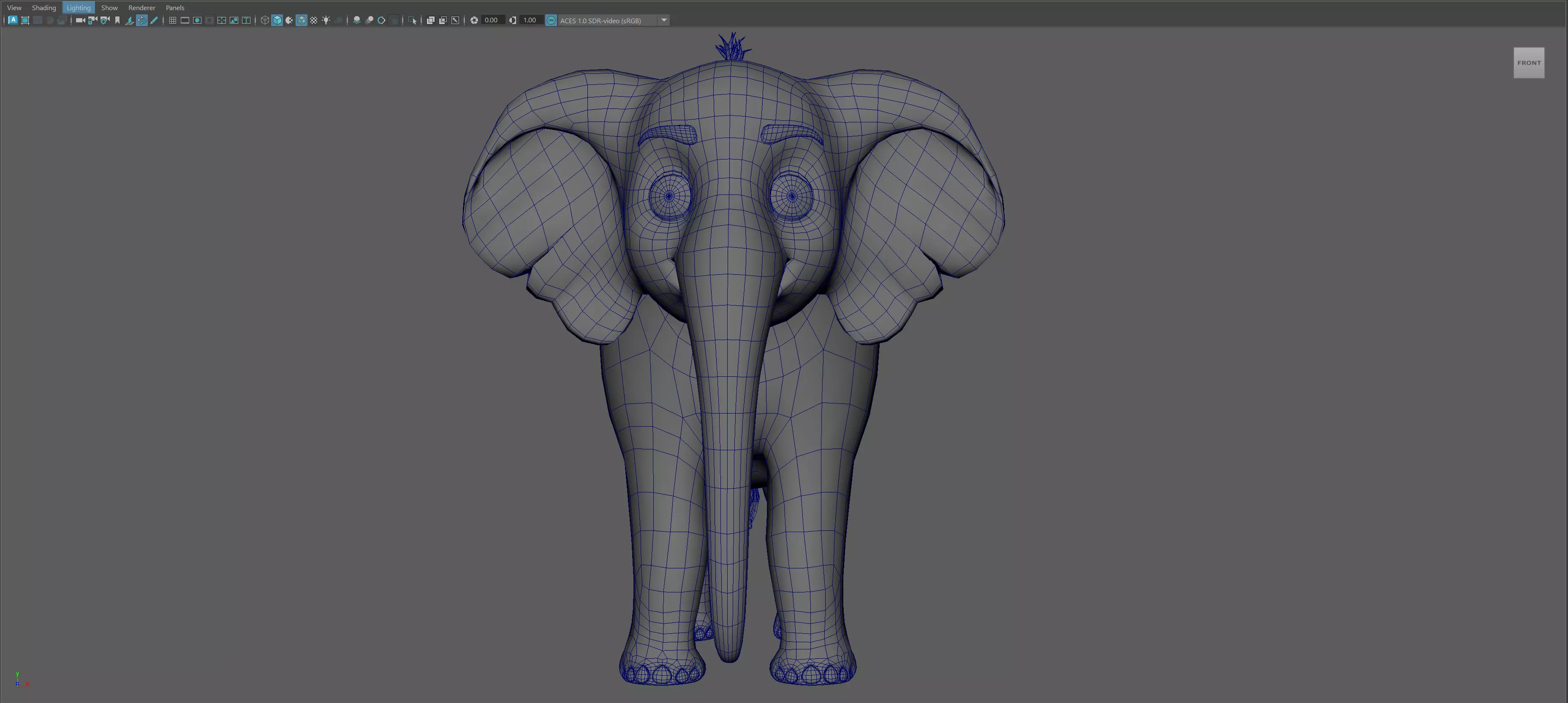 Cartoon Elephant - MAYA Rigged and Blender Rigged Low-poly 3D model_20
