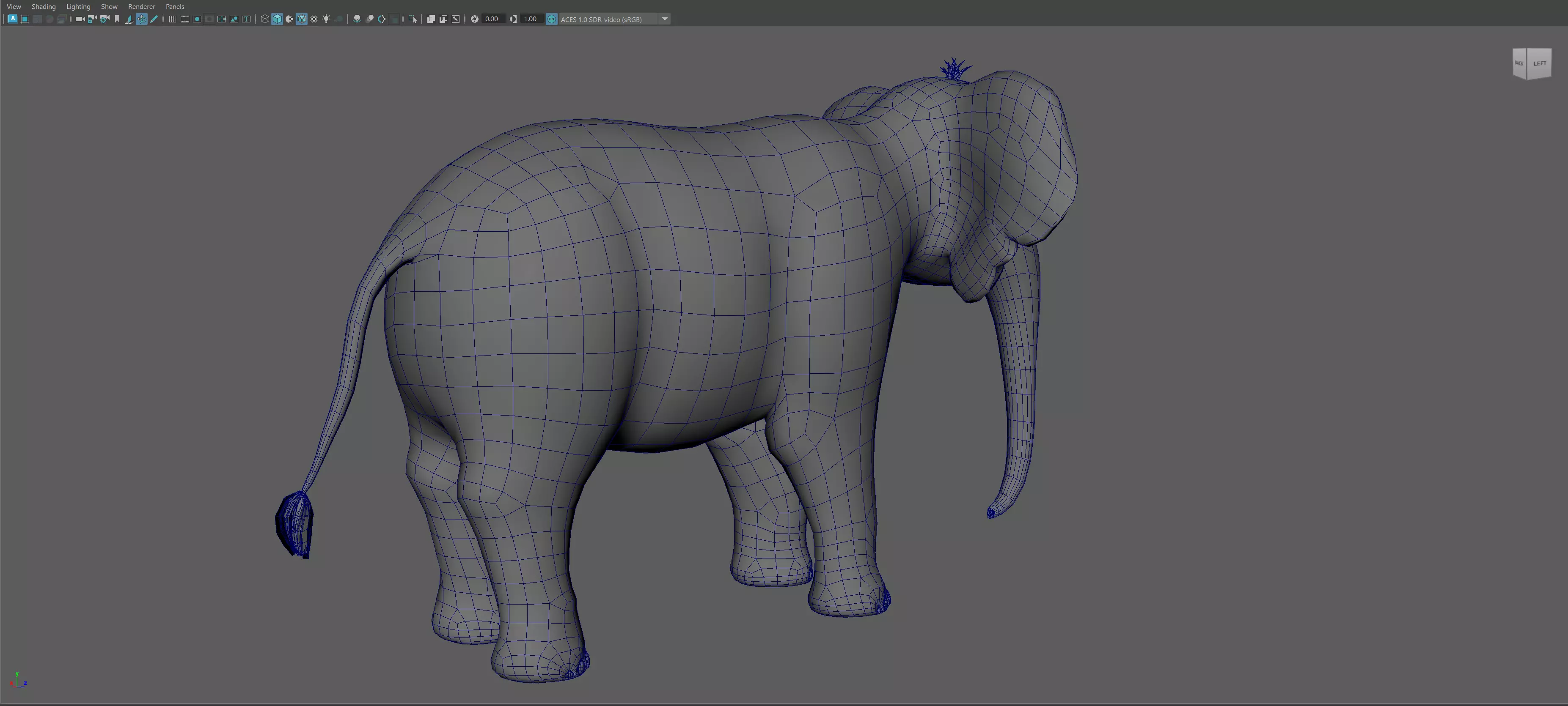 Cartoon Elephant - MAYA Rigged and Blender Rigged Low-poly 3D model_17