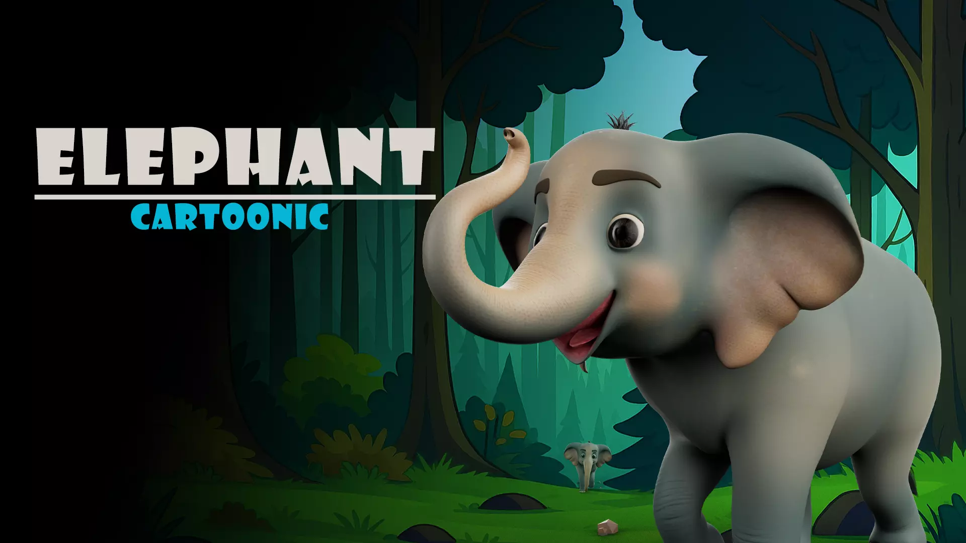 Cartoon Elephant - MAYA Rigged and Blender Rigged Low-poly 3D model_0