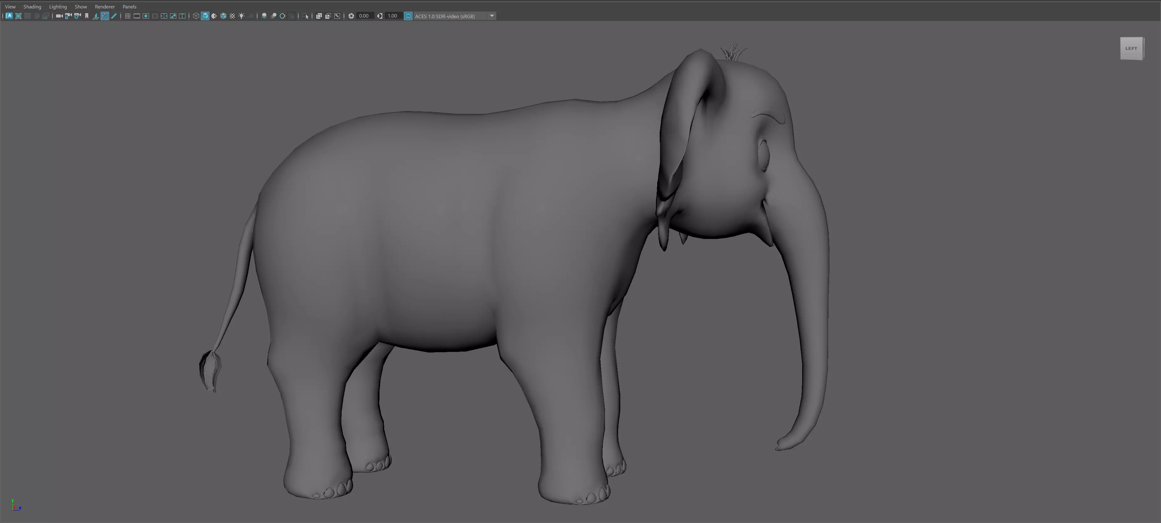 Cartoon Elephant - MAYA Rigged and Blender Rigged Low-poly 3D model_13