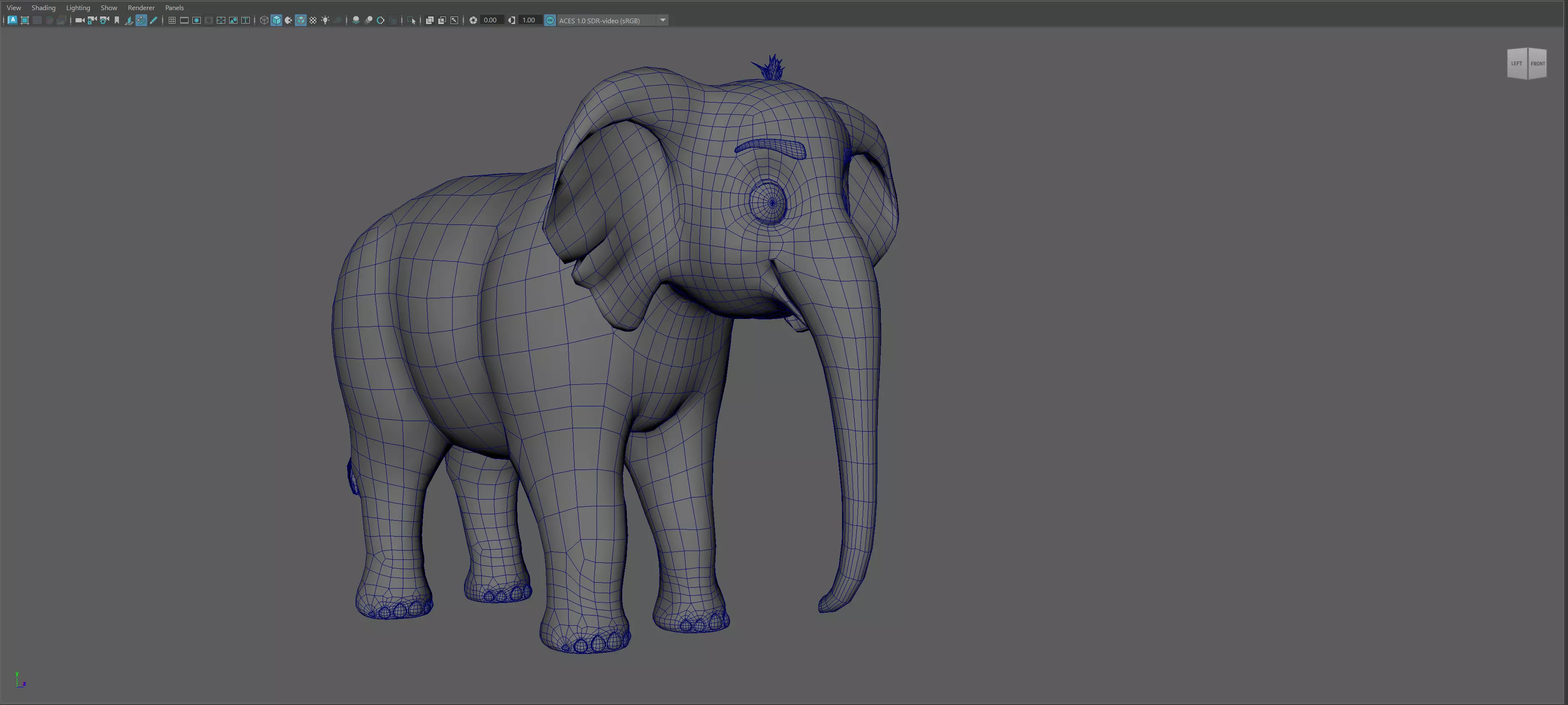 Cartoon Elephant - MAYA Rigged and Blender Rigged Low-poly 3D model_16