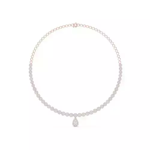 Round Diamond Bridal Wedding Necklace 3DM STL Video