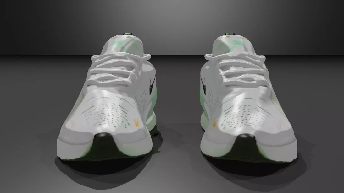 Stylish sports shoes 3D model_3
