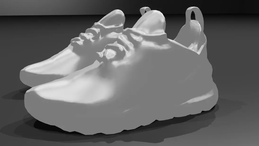Stylish sports shoes 3D model_2