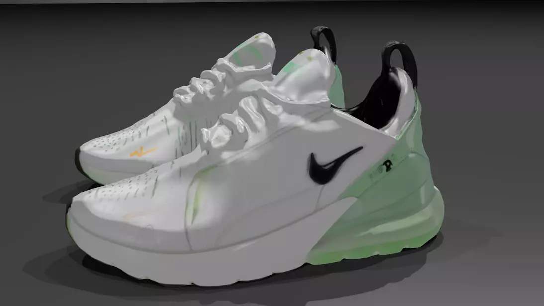 Stylish sports shoes 3D model_1