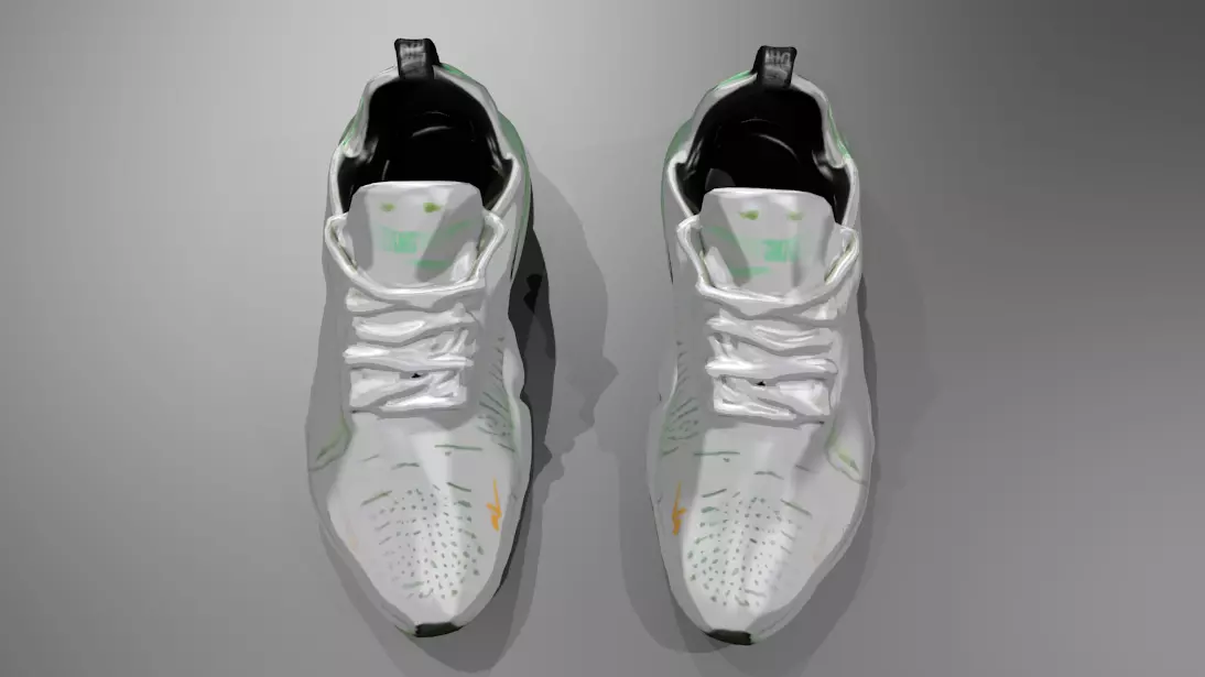 Stylish sports shoes 3D model_4