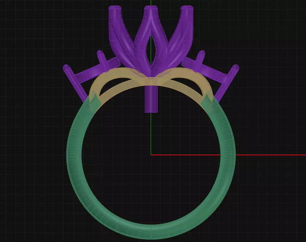 6 Prong Diamond Engagement Ring 3D print model_2