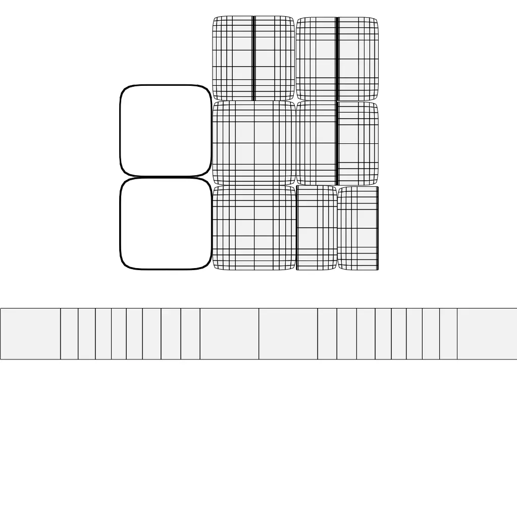 Aluminium Square Tin can Low-poly 3D model_8