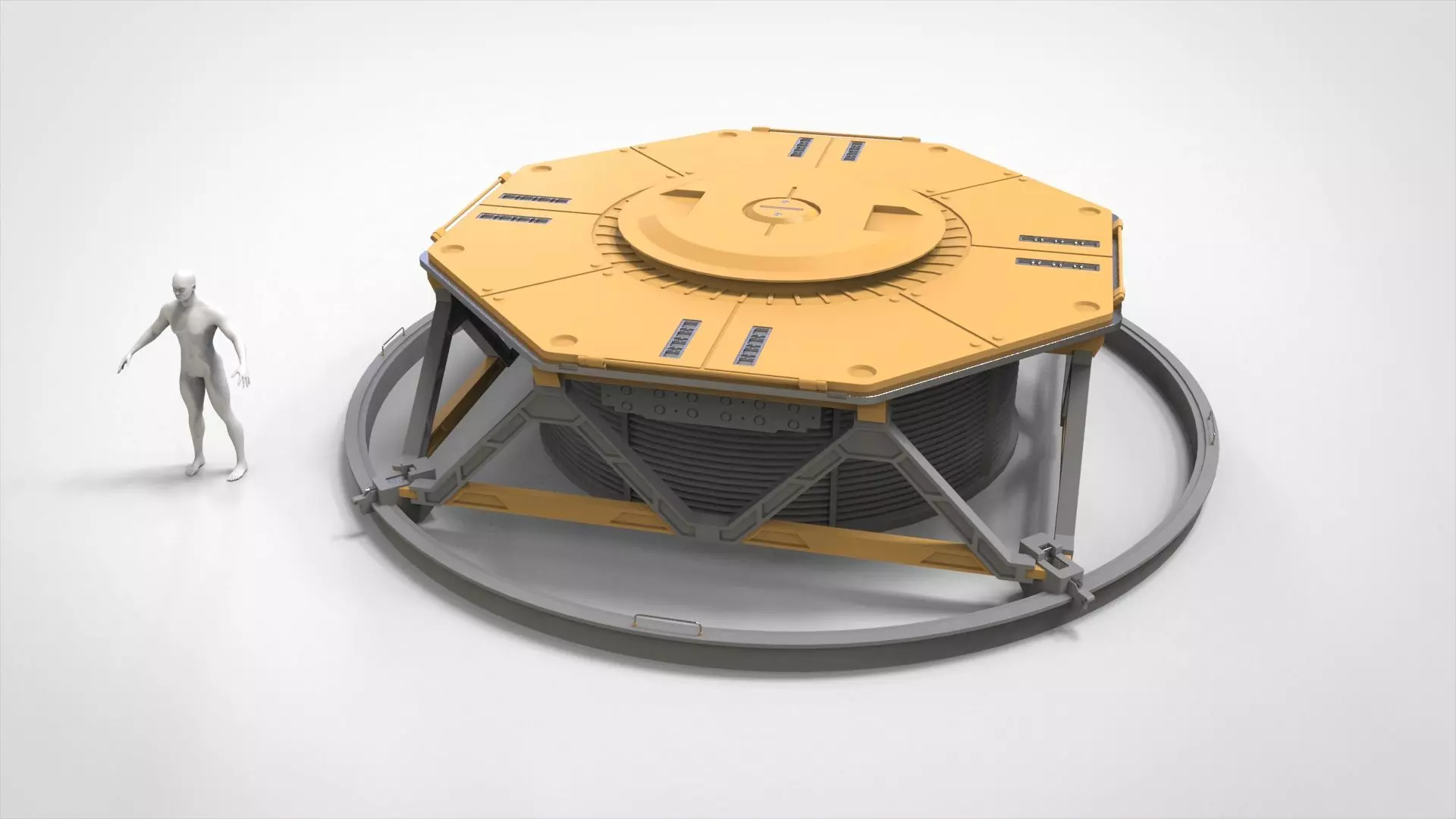 Sci-fi Architecture kitbash 55 3D model_3