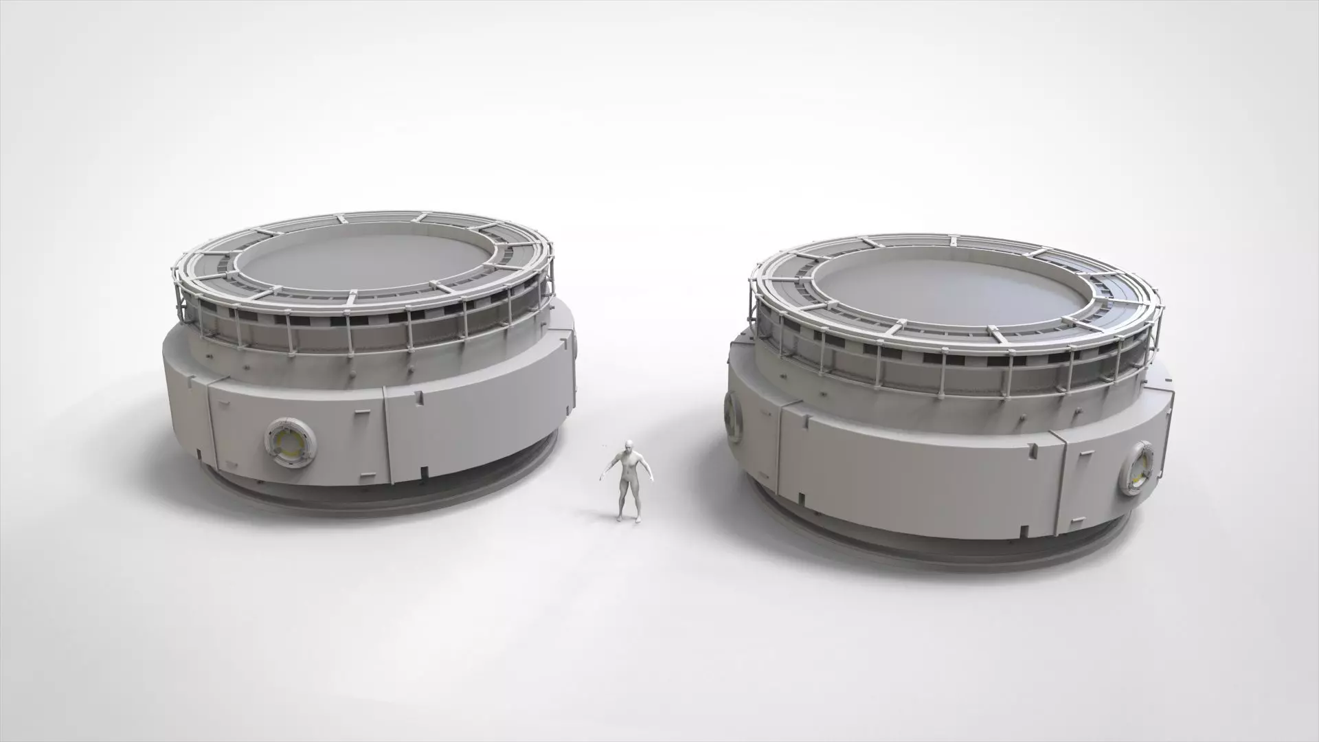 Sci-fi Architecture kitbash 55 3D model_2