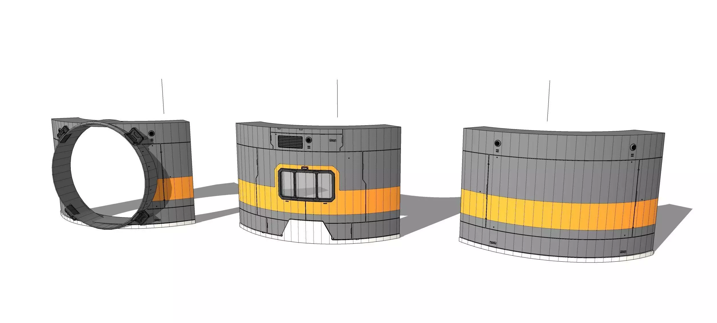 Sci-fi Architecture kitbash 55 3D model_19