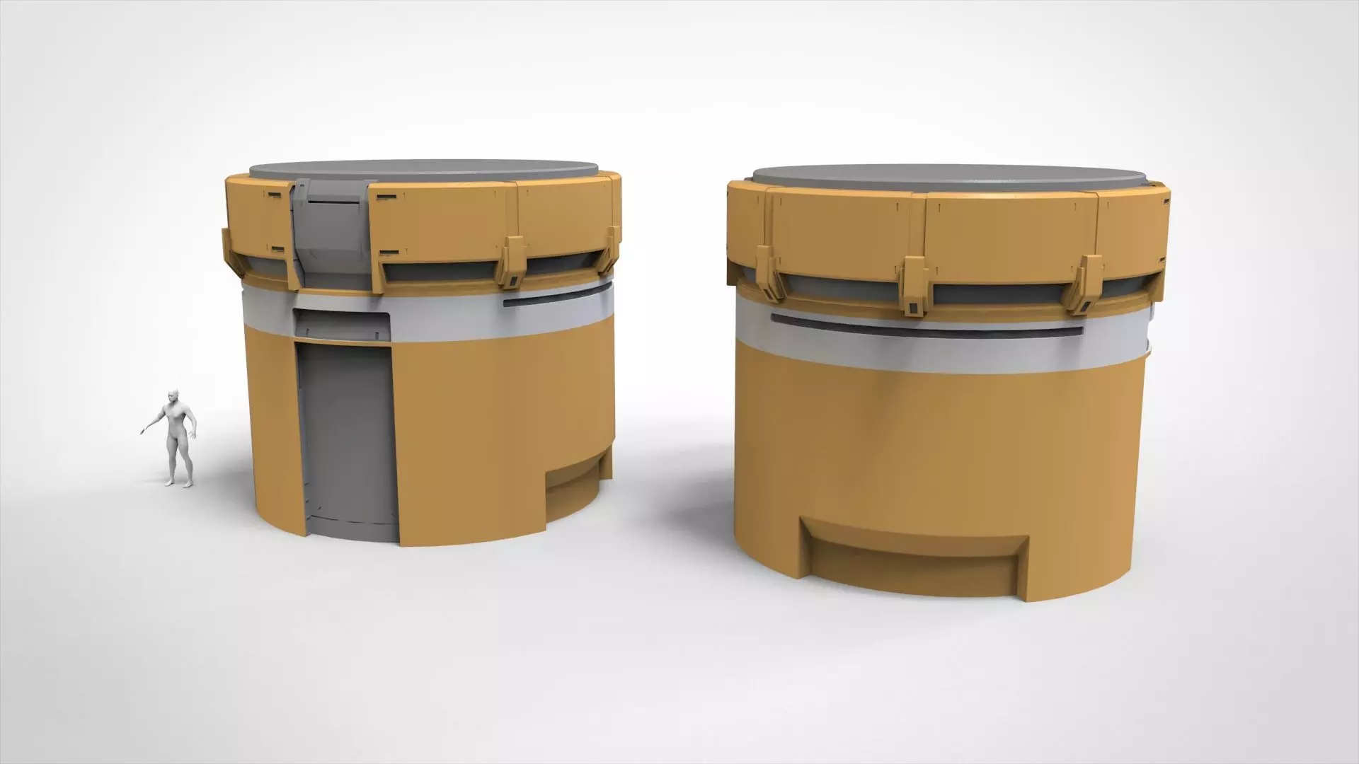 Sci-fi Architecture kitbash 55 3D model_4