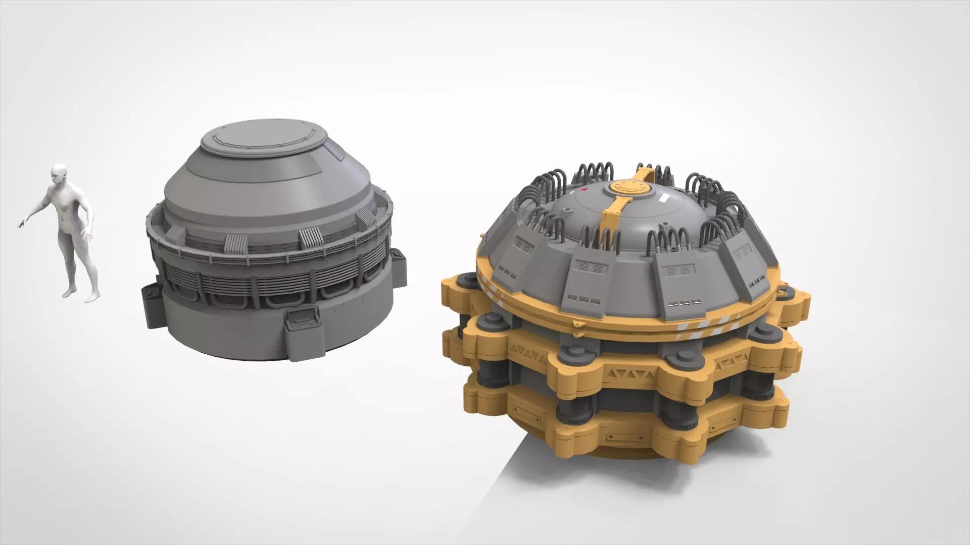 Sci-fi Architecture kitbash 55 3D model_9