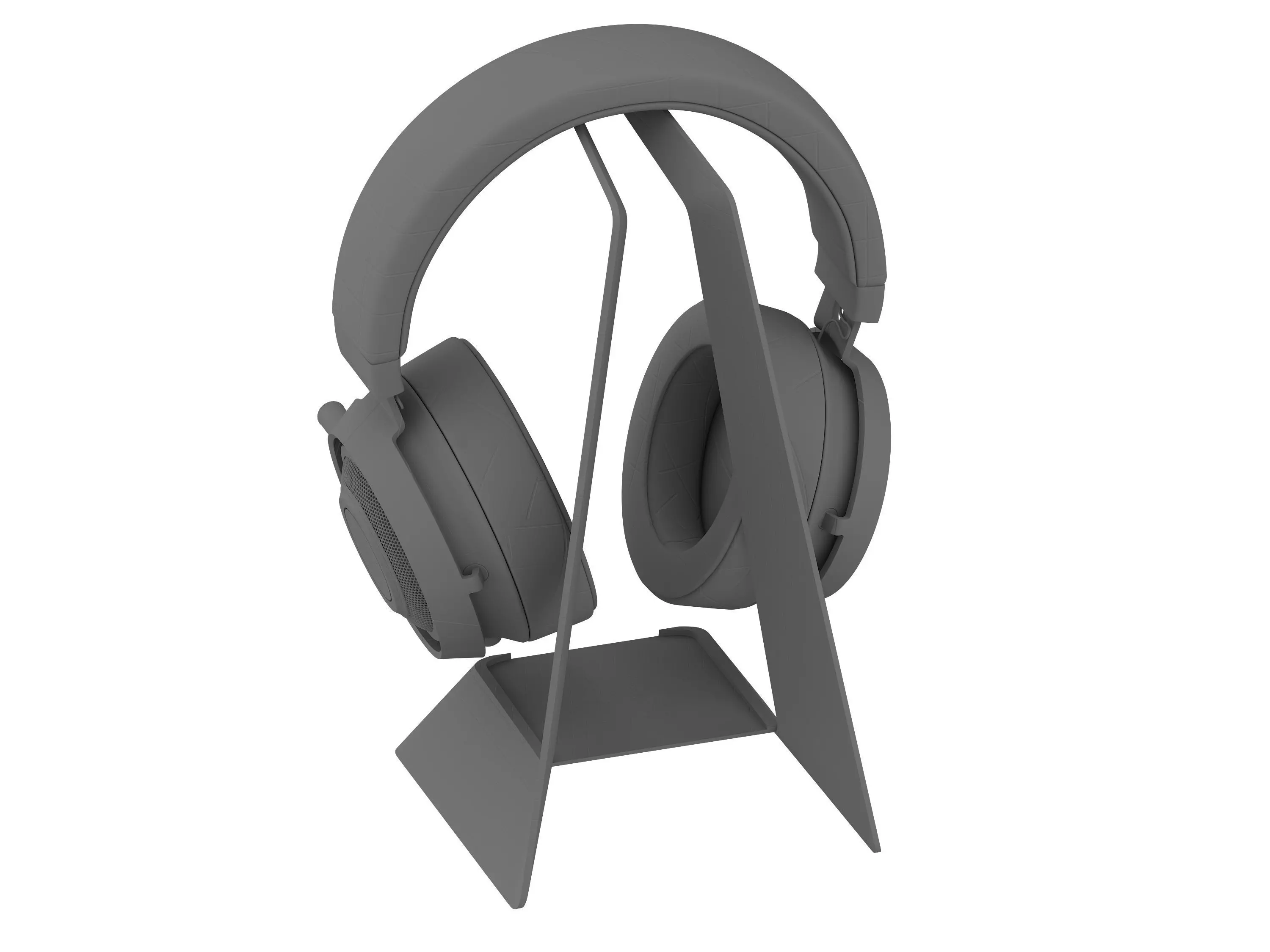 Headset Razer Low-poly 3D model_4