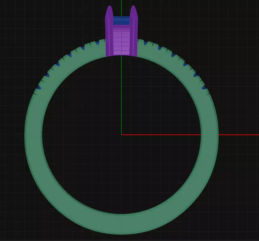 4 Prong Diamond Engagement Ring 3D print model_2