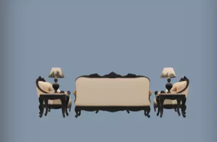 Classic living room furniture set 3d Model 3D print model_3