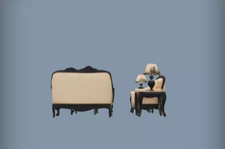 Classic living room furniture set 3d Model 3D print model_2