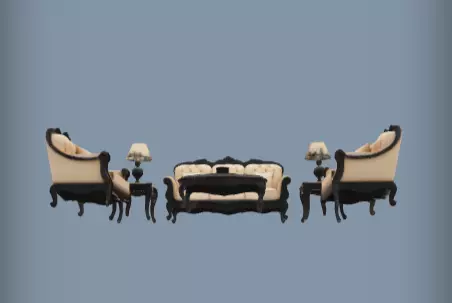 Classic living room furniture set 3d Model 3D print model_6