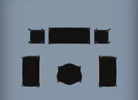 Classic living room furniture set 3d Model 3D print model_4