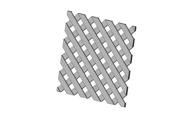 Rhombus double layer 150x150mm panel lattice screen mesh