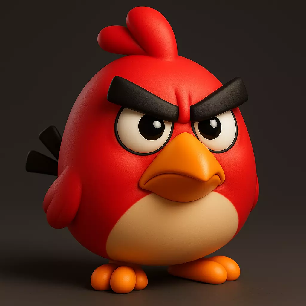 Matilda Red Angry bird with Legs 3D print model_1