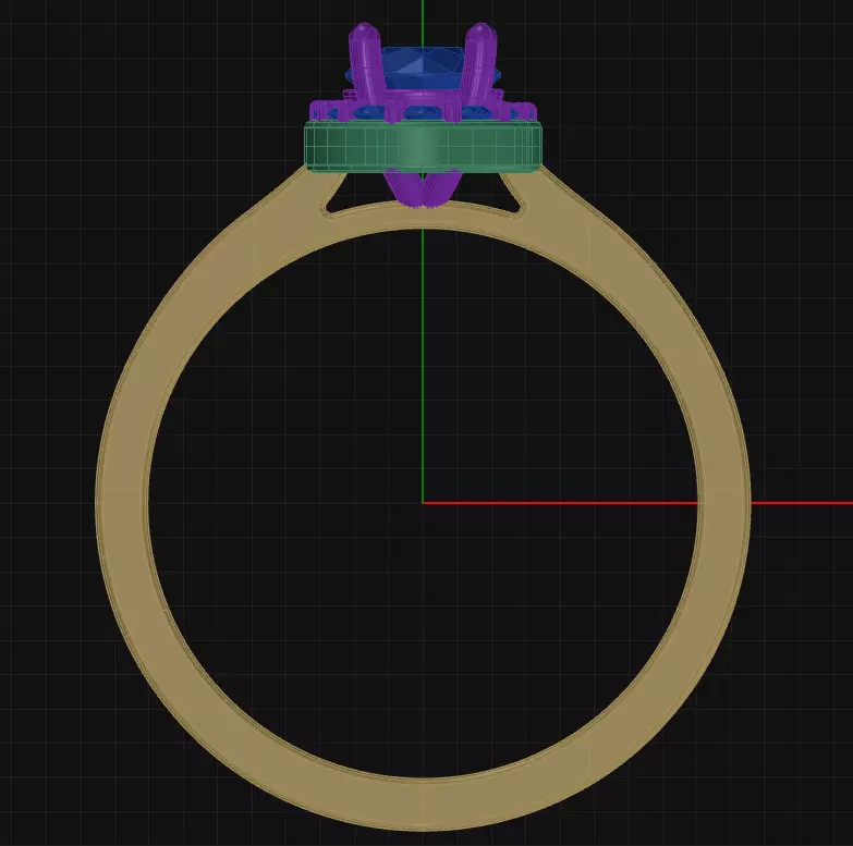 32 Prong Diamond Engagement Ring 3D print model_3