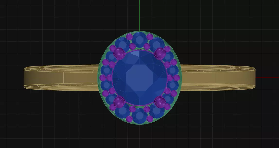 32 Prong Diamond Engagement Ring 3D print model_0