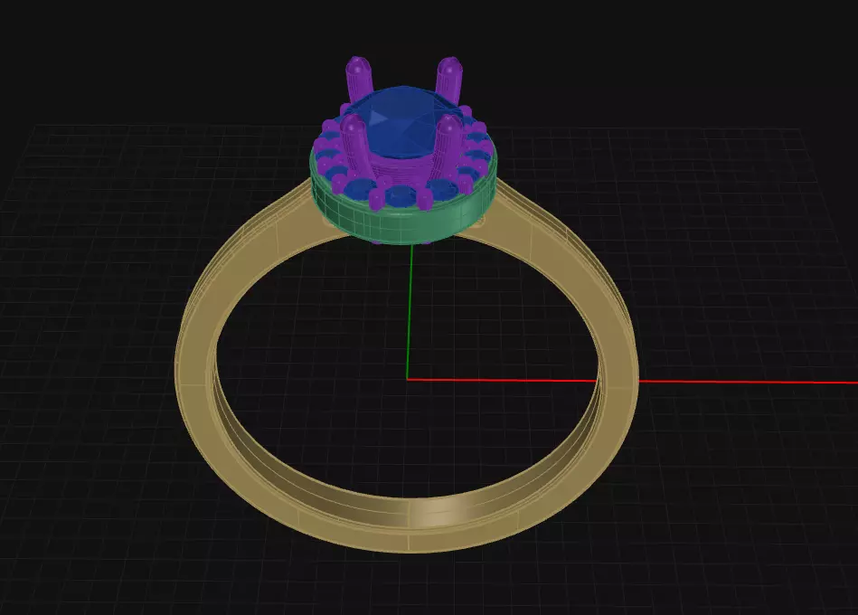 32 Prong Diamond Engagement Ring 3D print model_1