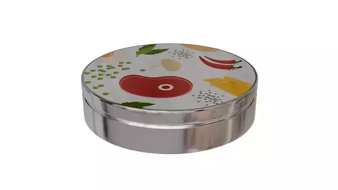 Aluminium  Rounded Tin Can with Lid