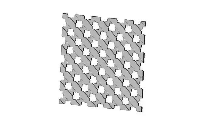 Octagonal double layer 150x150mm panel lattice screen mesh