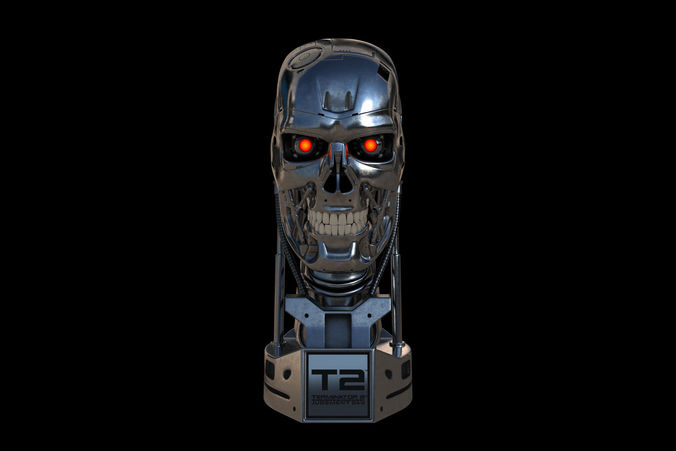 Terminator T-800 Skull Bust 3D model