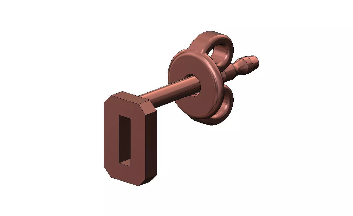 0 zero number varsity font stud earring 3D print model_10