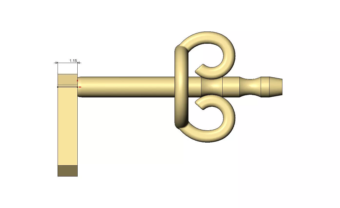 0 zero number varsity font stud earring 3D print model_5