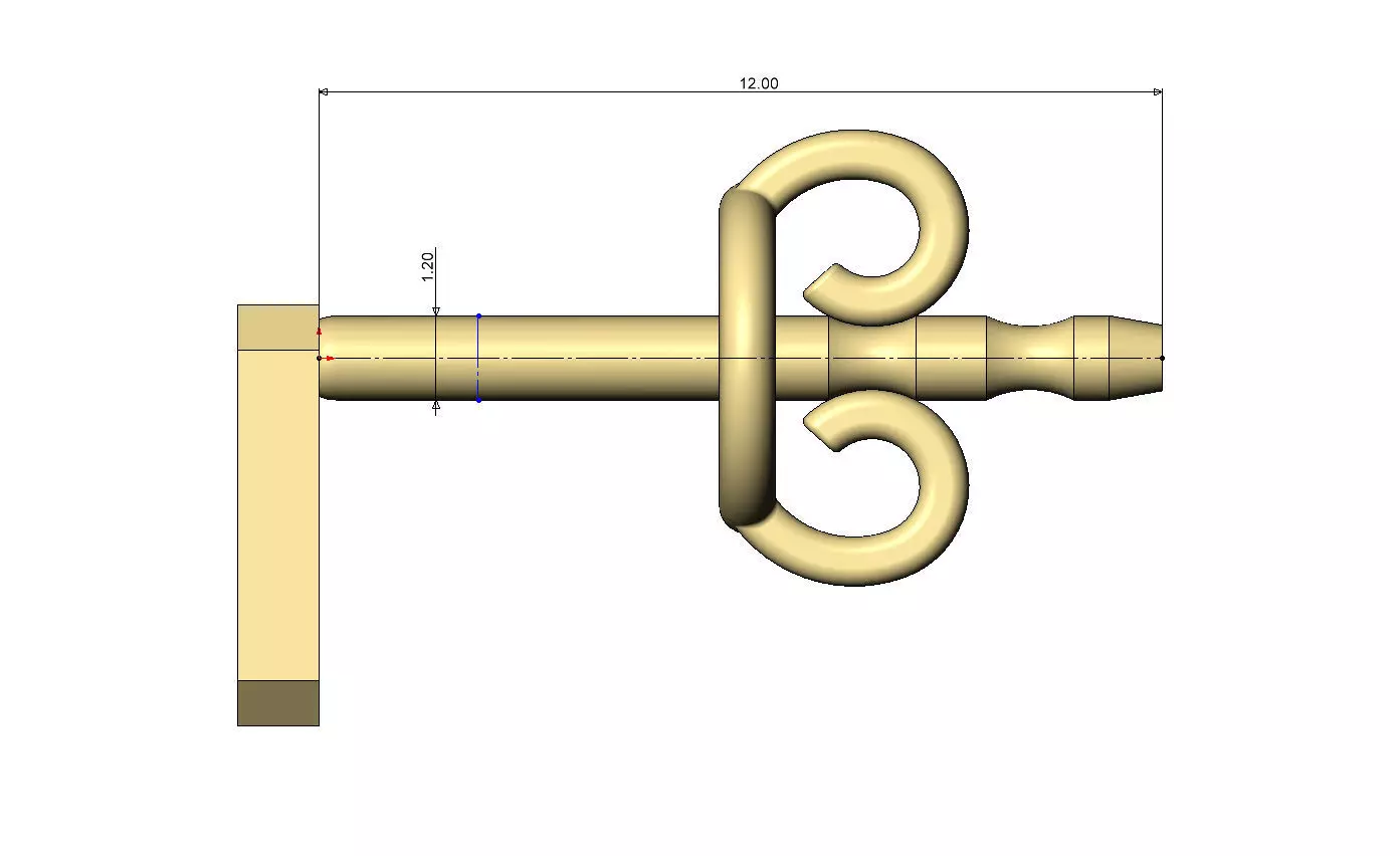 0 zero number varsity font stud earring 3D print model_6