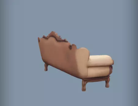 Ornate vintage sofa with tufted cushions 3d Model 3D print model_4