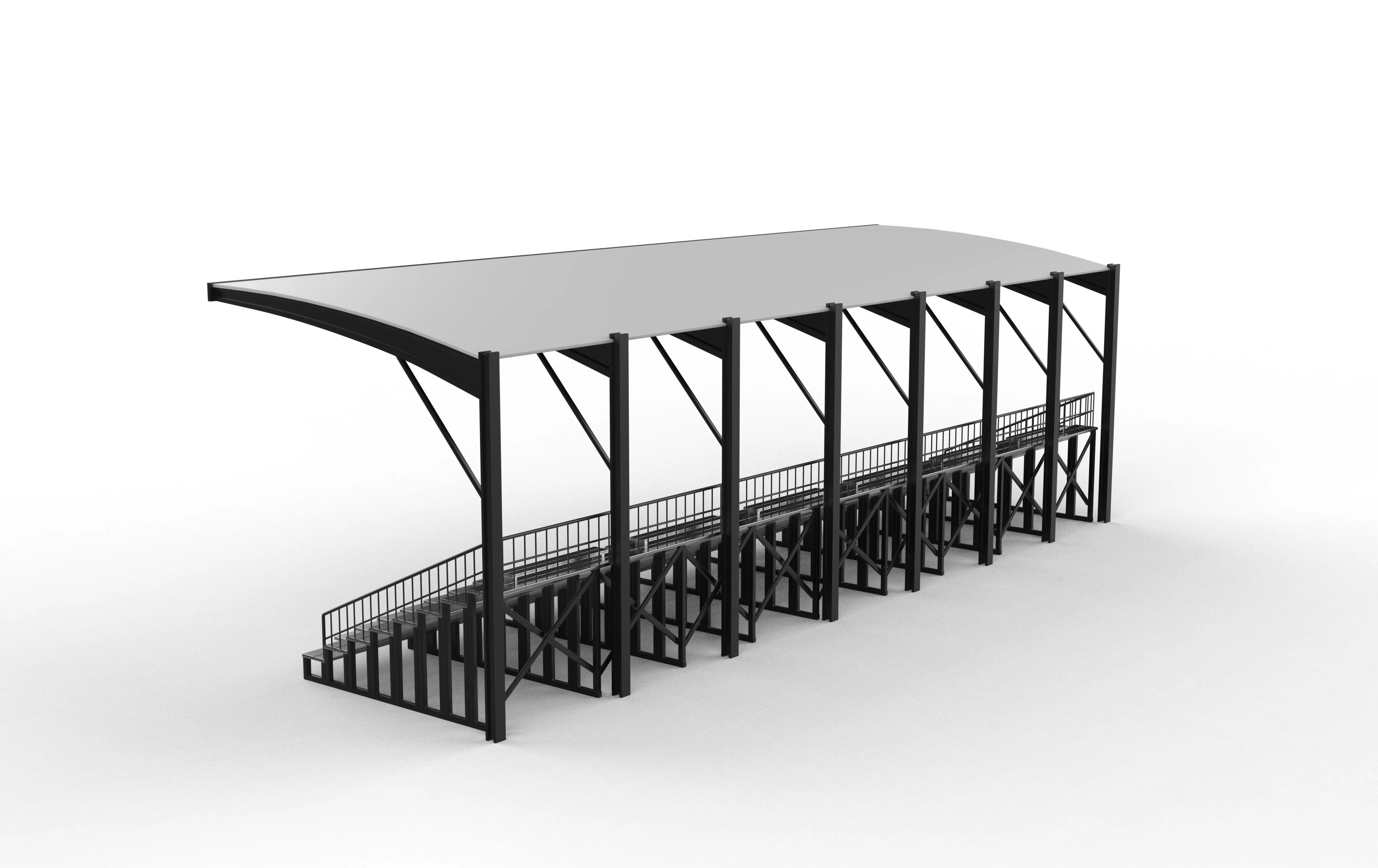 Stadium tribune 3D model_11