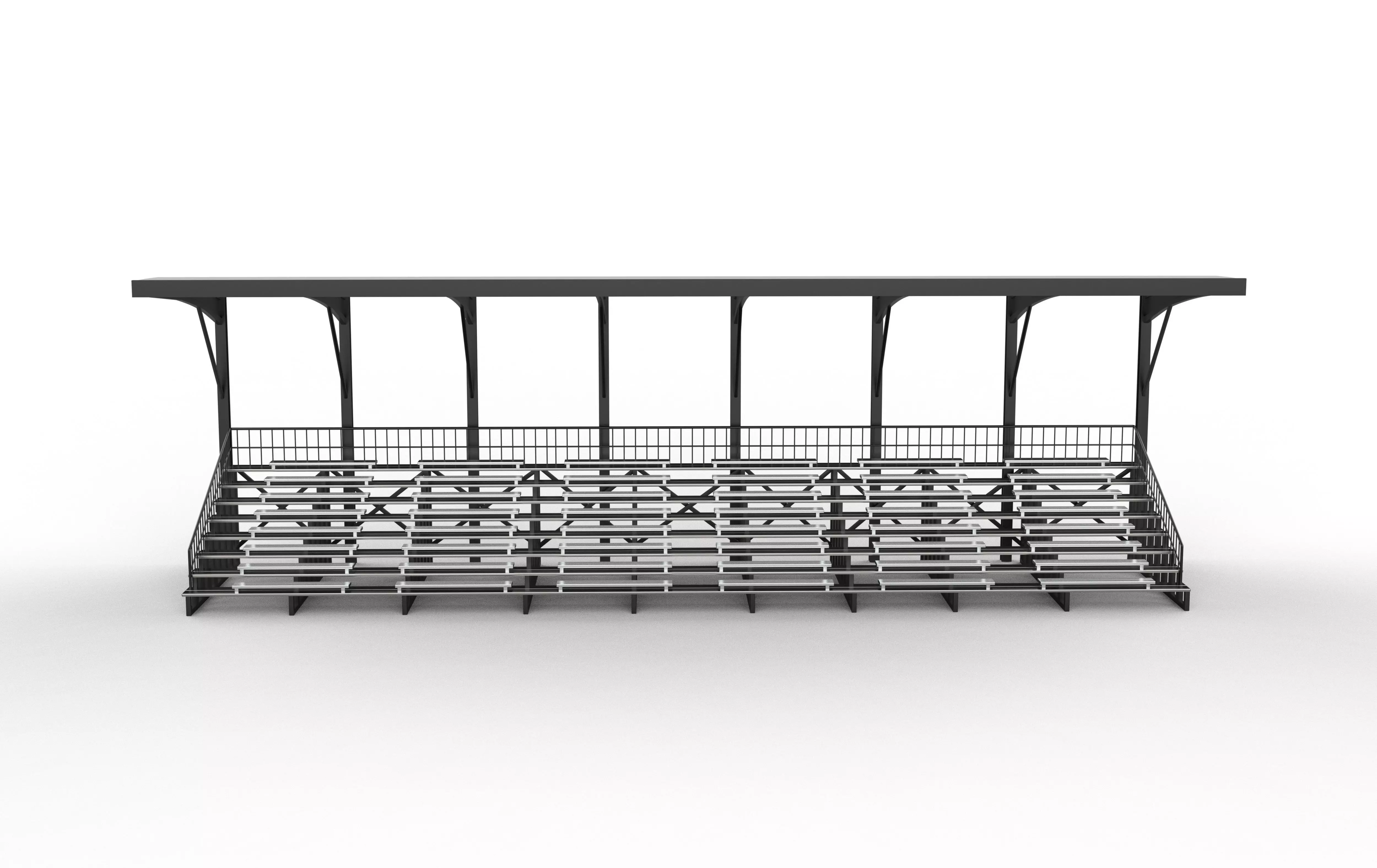 Stadium tribune 3D model_8