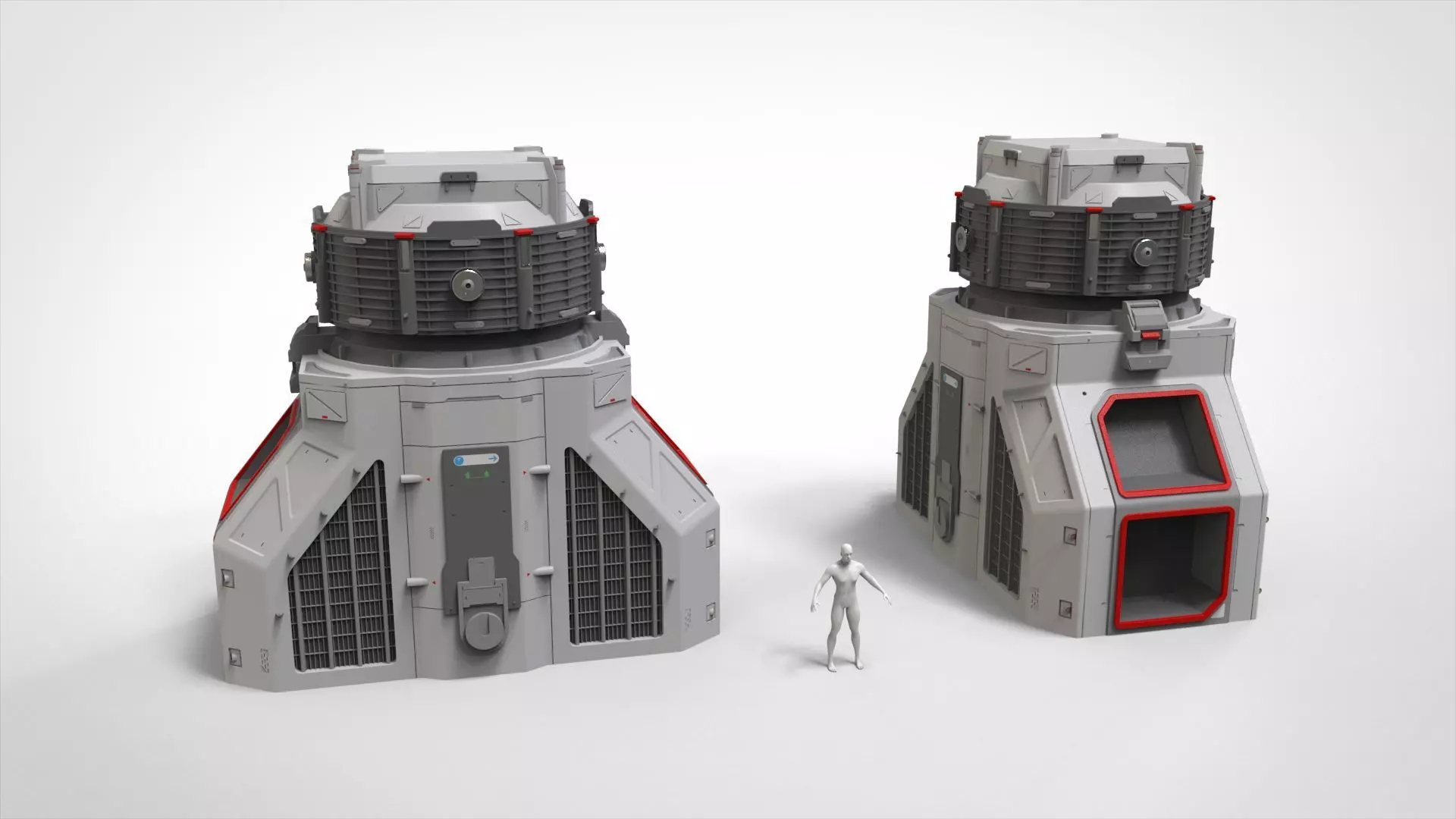 Sci-fi Architecture kitbash 56 3D model_11