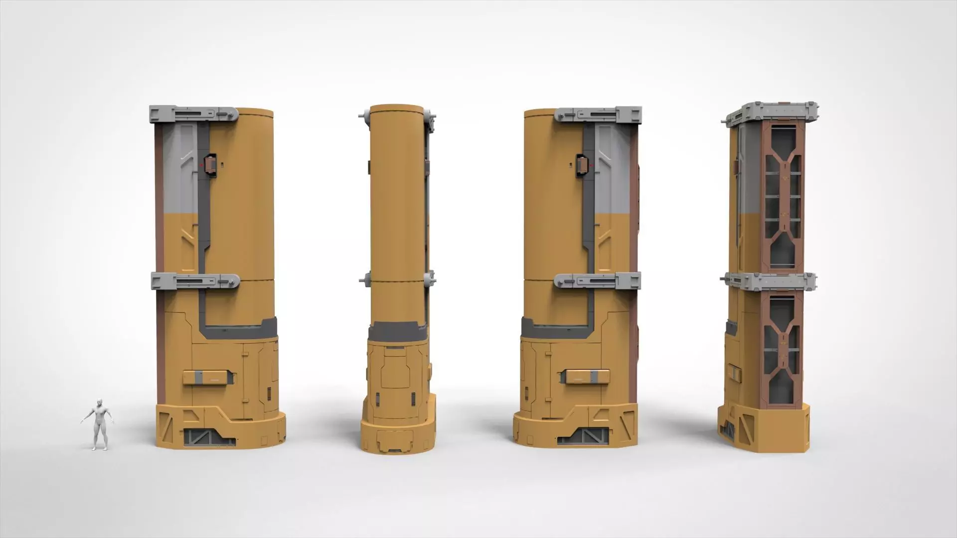 Sci-fi Architecture kitbash 56 3D model_18