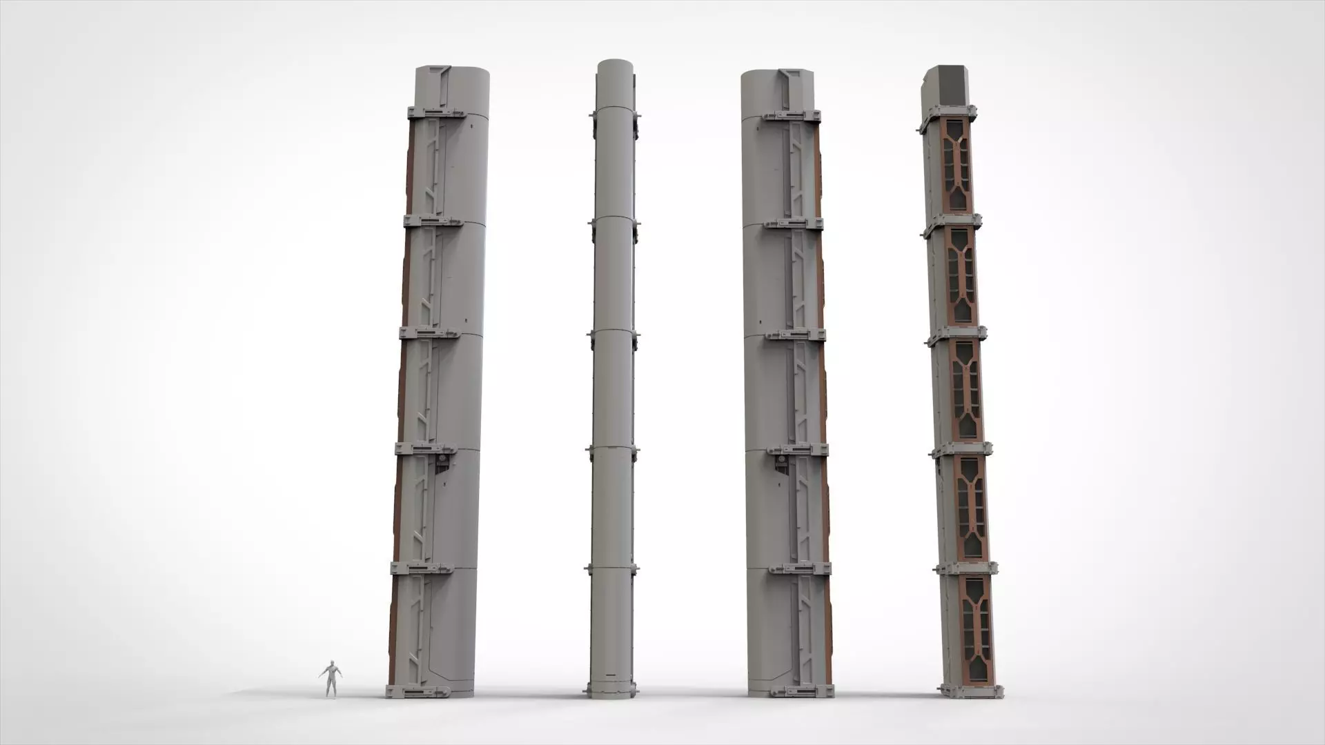 Sci-fi Architecture kitbash 56 3D model_19