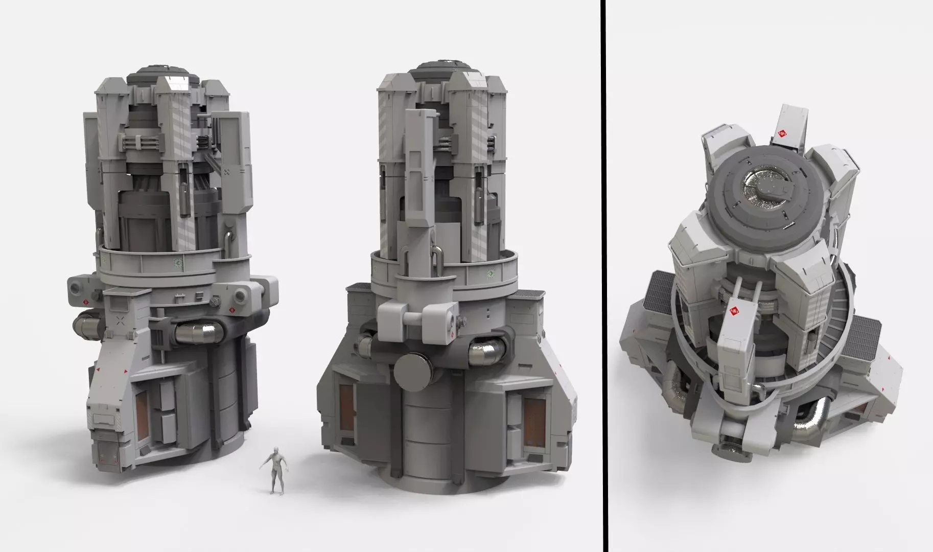 Sci-fi Architecture kitbash 56 3D model_2