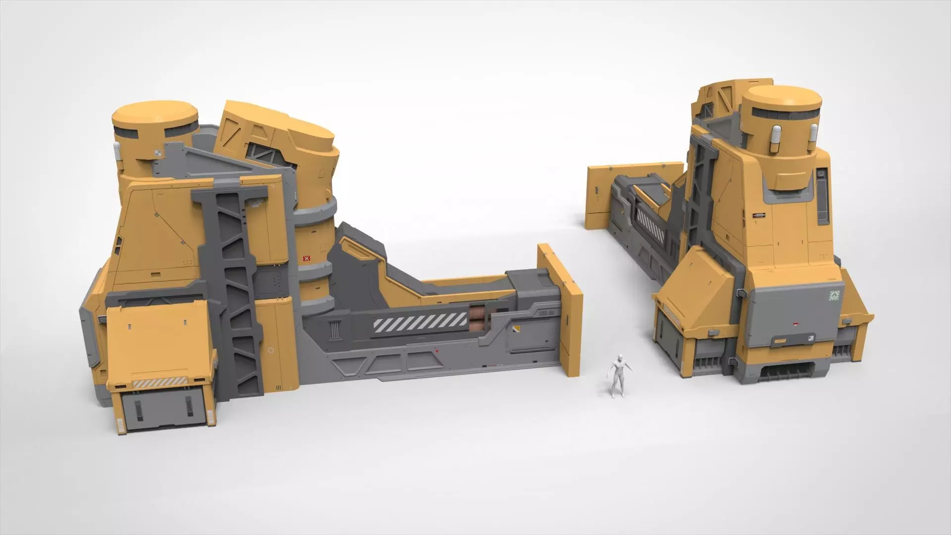 Sci-fi Architecture kitbash 56 3D model_3