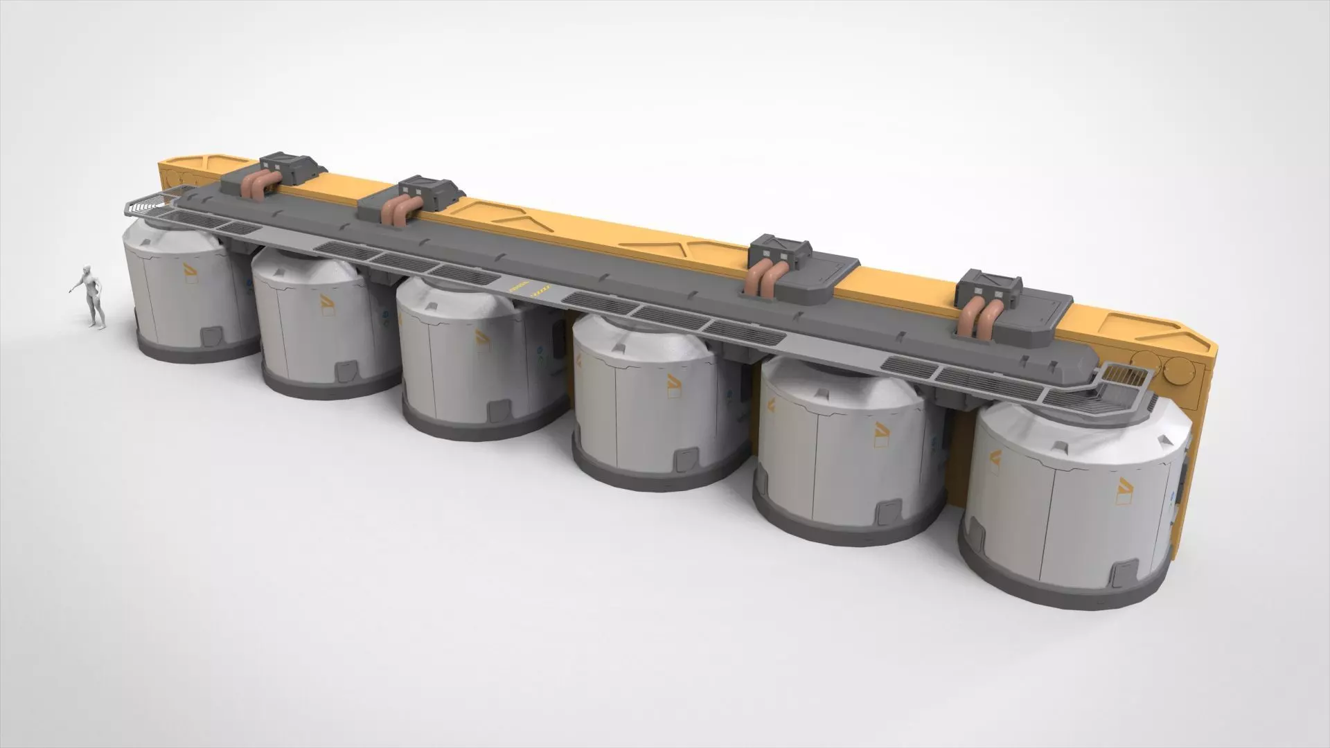 Sci-fi Architecture kitbash 56 3D model_12