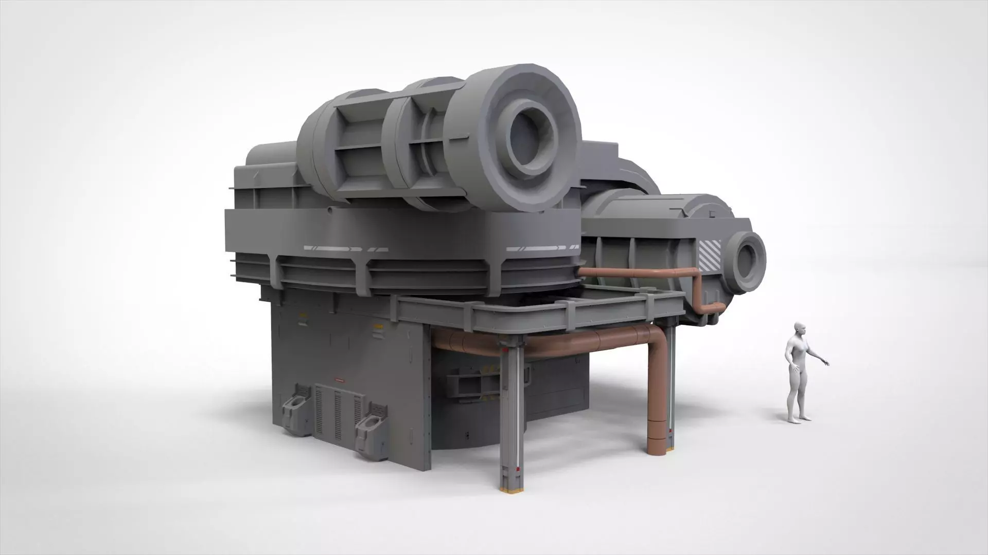 Sci-fi Architecture kitbash 56 3D model_10