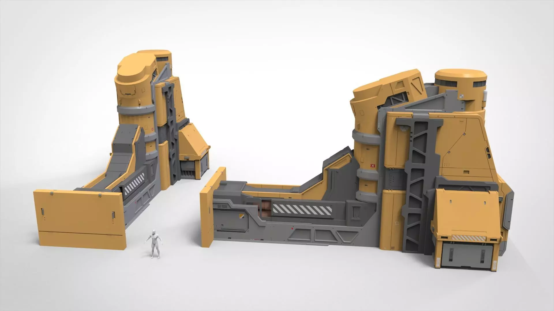 Sci-fi Architecture kitbash 56 3D model_4