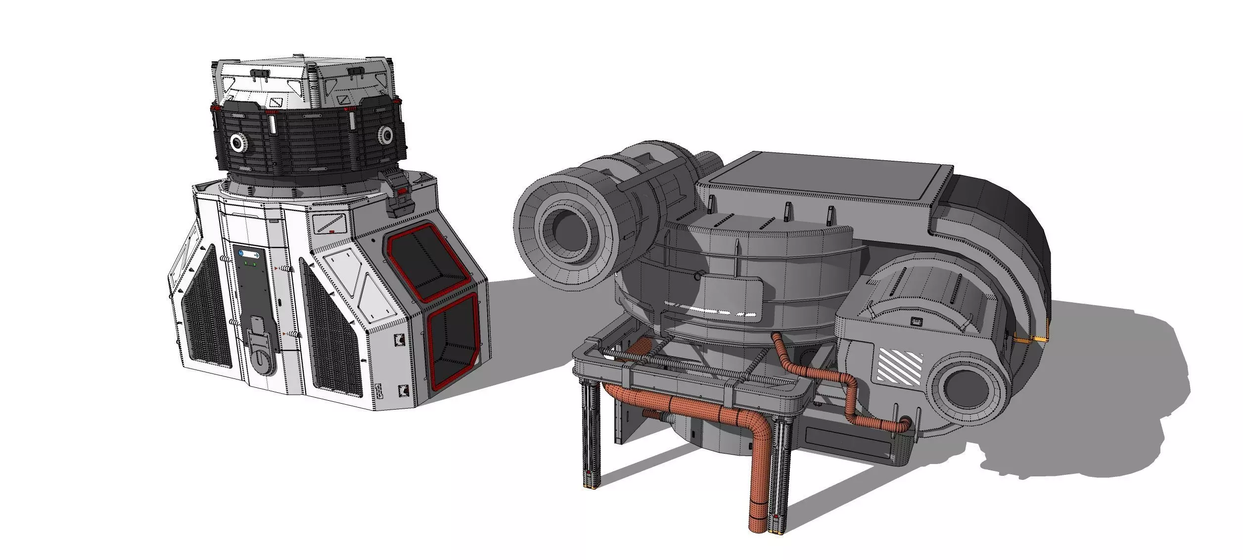Sci-fi Architecture kitbash 56 3D model_25